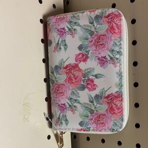 Floral Pink and Green Wallet